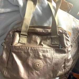 kipling metallic gold shoulder bag